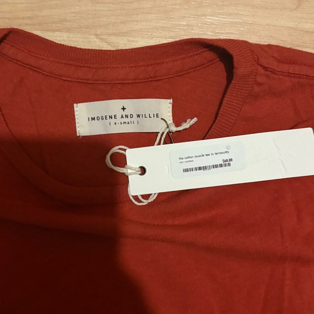 Imogene + Willie the cotton muscle tee in terracotta size xs - Picture 4 of 5